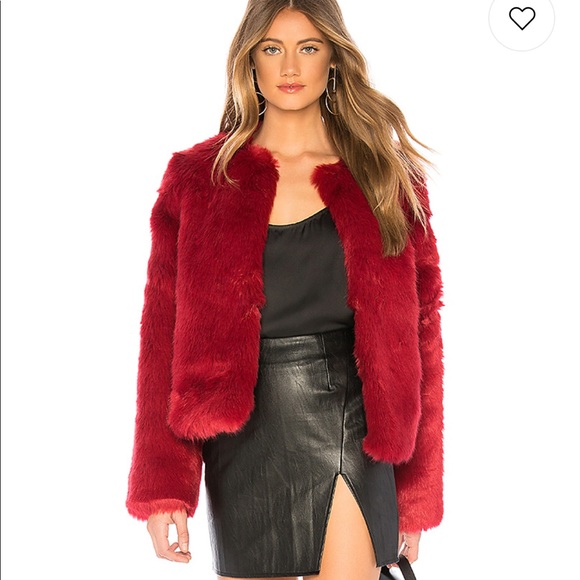 Sanctuary Jackets & Blazers - NEW Sanctuary NYC Faux Fur Jacket in Cabernet XS